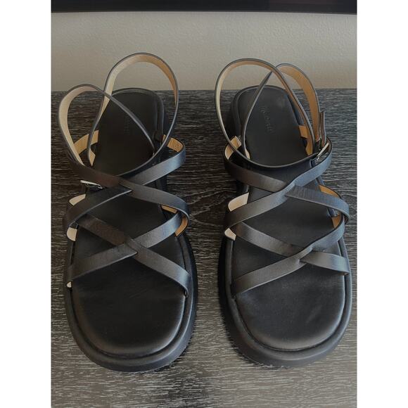 Madewell Sabina Flatform Sandal - Like New - Black Women Size 9 - Picture 6 of 10